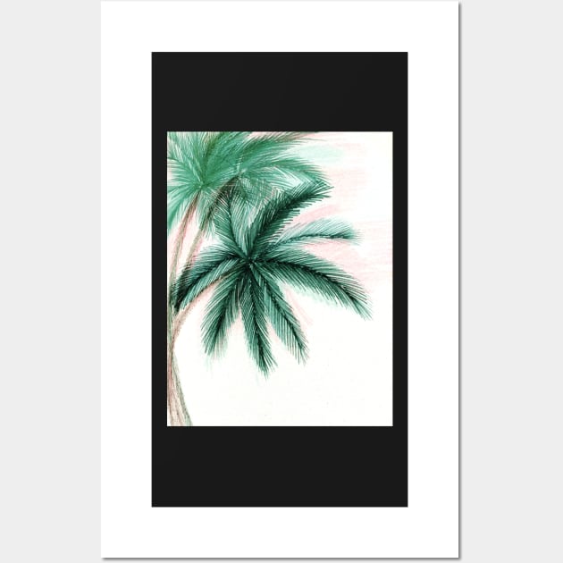 WHITE GRGEEN PALM DECO PRINT TROPICAL ART PRINT EXOTIC TROPICAL DESIGN Wall Art by jacquline8689